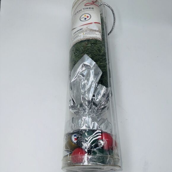 NEW Forever Collectibles Pittsburgh Steelers NFL Mini Christmas Tree 16 Ornament - Picture 2 of 12